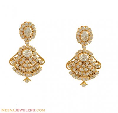 22k Designer Stones Earrings ( Exquisite Earrings )