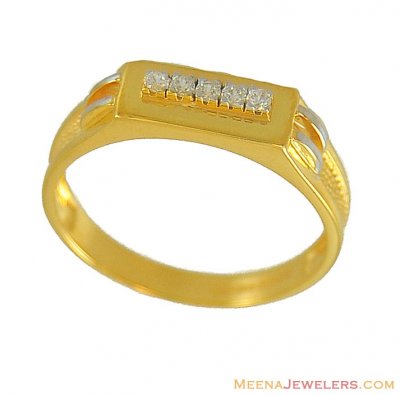 Mens Two Tone Signity Ring ( Mens Signity Rings )