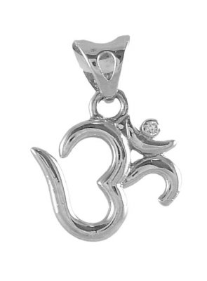 18Kt White Gold Om Pendant ( Ganesh, Laxmi and other God Pendants )