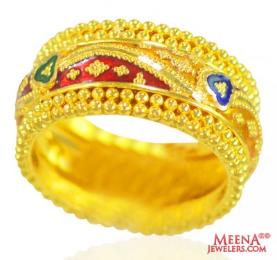 22k Gold Filigree Band  ( Ladies Gold Ring )