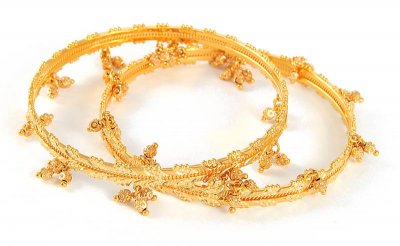 22Kt Gold Bangles ( Two Tone Bangles )