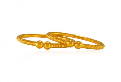 22K Gold Baby Bangle (2 Pcs) ( Baby Bangles )