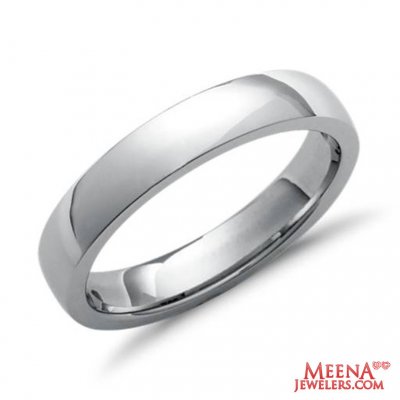 18Kt White Gold Mens Band ( Wedding Bands )