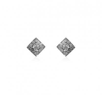 18K Yellow Gold Diamond Earrings ( Diamond Earrings )