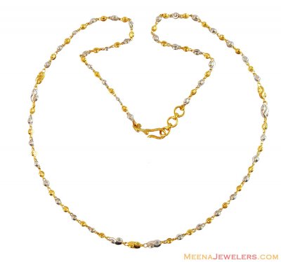 Fancy 2 Tone Balls Chain 22k  ( 22Kt Gold Fancy Chains )