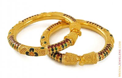 22K Meenakari Kadas(2 pcs) ( Kadas )