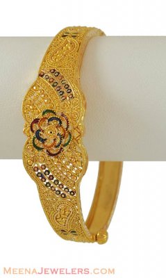 22K Kada with Filigree and Meena ( Kadas )