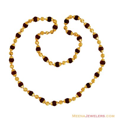 22k Gold Indian Rudraksh Mala ( Men`s Gold Chains )