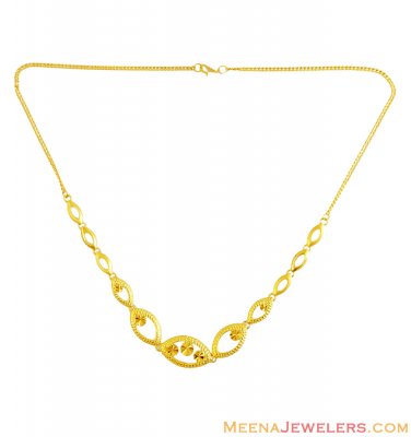 22K Gold Necklace  ( Light Sets )