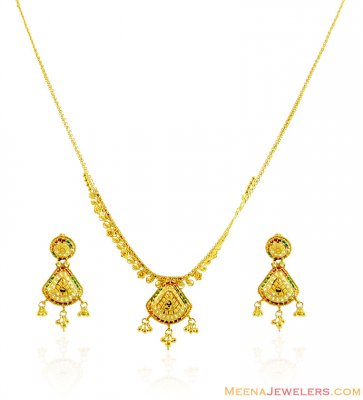 22k Necklace Earring Set  ( Light Sets )