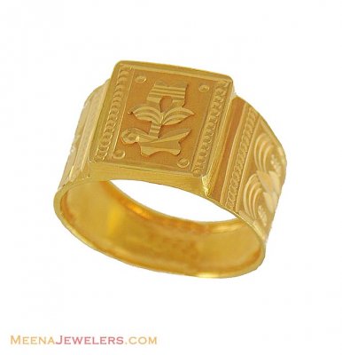 Exquisite Mens Ring(22k) ( Mens Gold Ring )