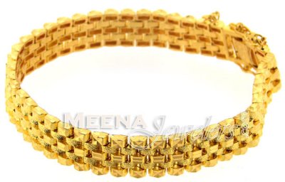 22 Kt Gold Mens Bracelet ( Men`s Bracelets )