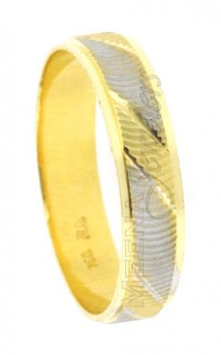 18Kt Gold Wedding band 2 Tone ( Wedding Bands )