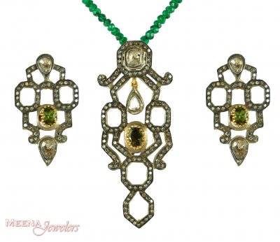 Diamond Victorian Pendant Set ( Diamond Victorian Jewelry )