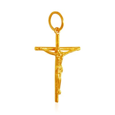  Gold 22kt Cross Jesus  Pendant  ( Jesus Cross Pendants )