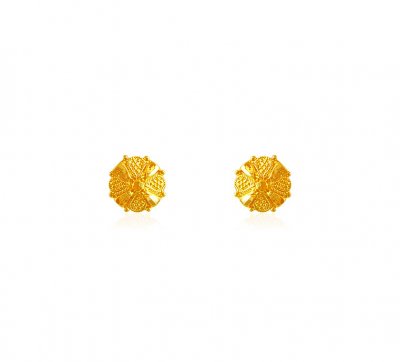 22K Gold Tops Earrings ( 22 Kt Gold Tops )