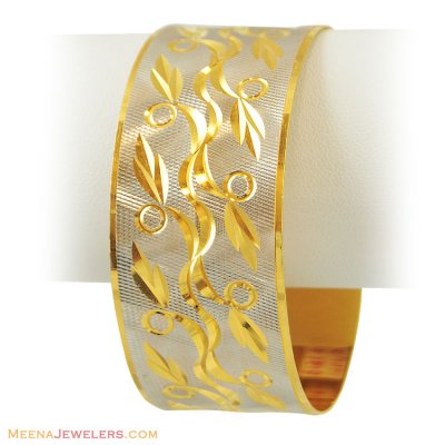 22k Gold 2 Tone Bangle(1 pc) ( Two Tone Bangles )