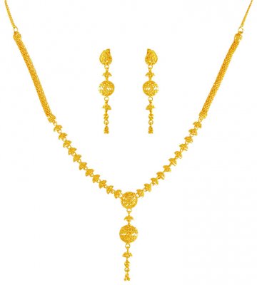 22K Gold Necklace Set ( 22 Kt Gold Sets )