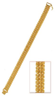 22Kt Gold Mens Bracelet ( Men`s Bracelets )