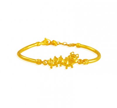 22K Gold Kids Bangle Bracelet ( 22Kt Baby Bracelets )