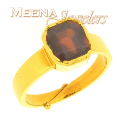 22kt Gold Birthstone Ring with Gomed ( Astrological BirthStone Rings )
