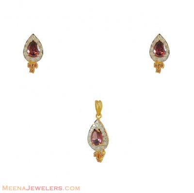 22Kt Small Fancy Pendant Set ( Fancy Pendant Set )