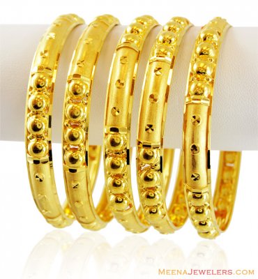 22k Gold Bangle set (5 Pc) ( Set of Bangles )