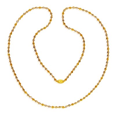 Two Tone 22 Karat Gold Chain ( 22Kt Long Chains (Ladies) )