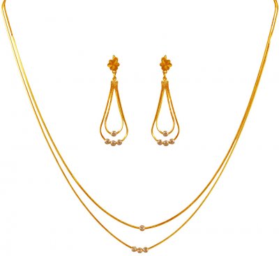 22K Gold Layered Necklace Set ( Light Sets )