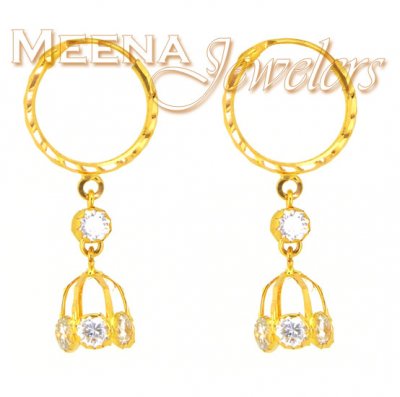 22Kt Gold Hoop Earrings ( Hoop Earrings )