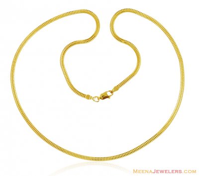 22K Flat Chain (18 Inch) ( Plain Gold Chains )