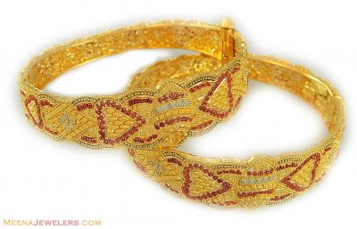 22K Gold Two Tone Kadas ( Kadas )