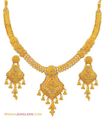 22k Rhodium  Necklace Set ( Light Sets )