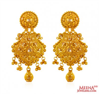 22K Gold Earrings ( Long Earrings )