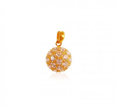 22K Gold CZ Pendant ( Fancy Pendants )