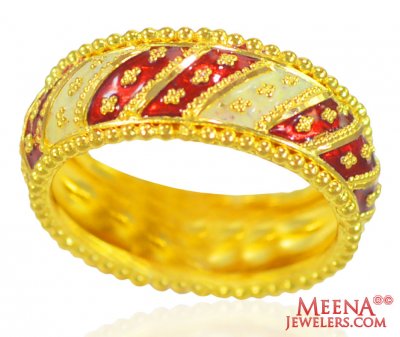 22k Gold Traditional Style Band ( Ladies Gold Ring )