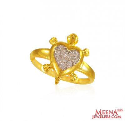 22 K Gold  CZ Ladies Ring ( Ladies Signity Rings )