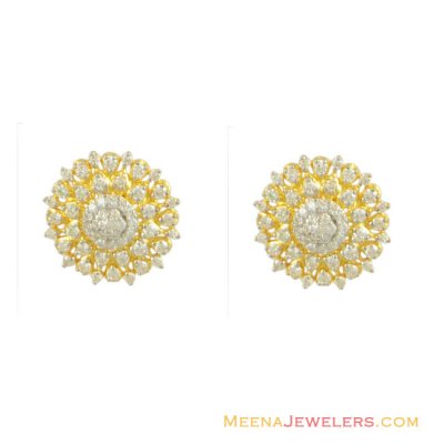 22K Gold Elegant Signity Earrings ( Signity Earrings )