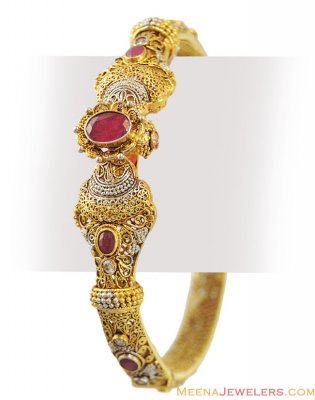 22k Antique Two Tone kada(1 Pc) ( Antique Bangles )