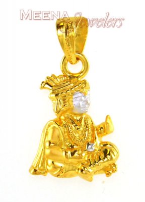 22Kt Gold Swaminarayan Pendant ( Ganesh, Laxmi and other God Pendants )