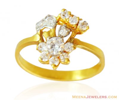 22k Fancy Signity Stones Ring ( Ladies Signity Rings )