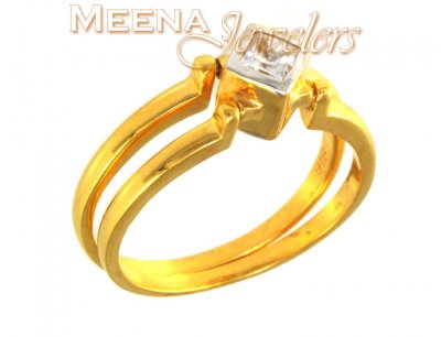 22Kt Gold Ladies Signity Ring ( Ladies Signity Rings )