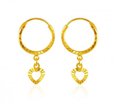 22K Gold Hoop Earrings ( Hoop Earrings )