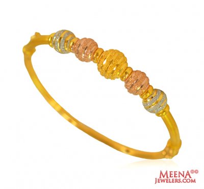 22 Kt Gold Three Tone Kada ( Kadas )