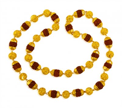 22k Gold Rudraksh Mala ( Men`s Gold Chains )