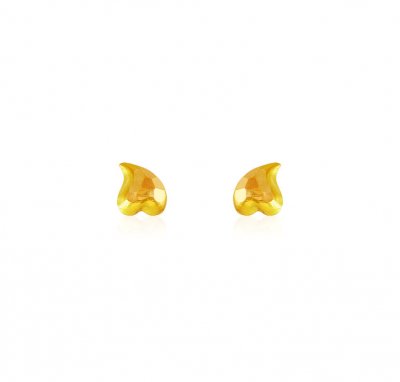 22Karat  Gold Kids Earrings ( 22 Kt Gold Tops )