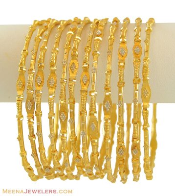 Indian Gold Bangles (set of 12) ( Set of Bangles )