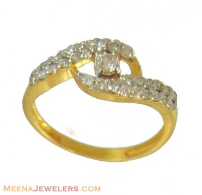 18k Yellow Gold Diamond Ring ( Diamond Rings )