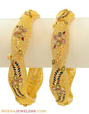 22K Gold MeenaKari Kada ( Kadas )