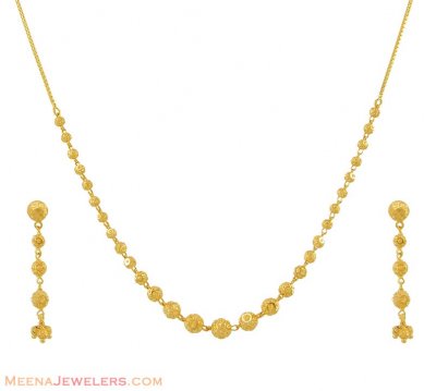 22K Gold Necklace Set ( Light Sets )